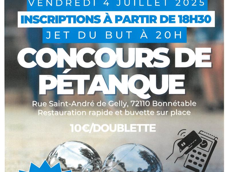 Concours de pétanque 4 juillet