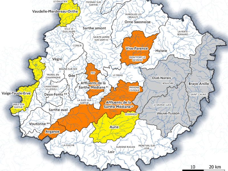 Infos Sécheresse : situation des bassins au 2 juillet et mesures des restrictions de l'eau