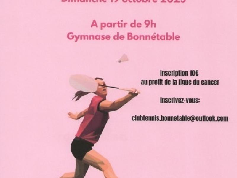 Dimanche 19 octobre, tournoi de badminton de la Patriote dans le cadre d'octobre "rose"
