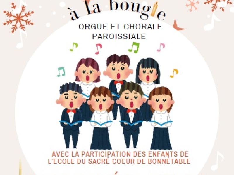 Concert de Noël à la bougie, le samedi 6 décembre à 17h30, en l'église St Sulpice de Bonnétable