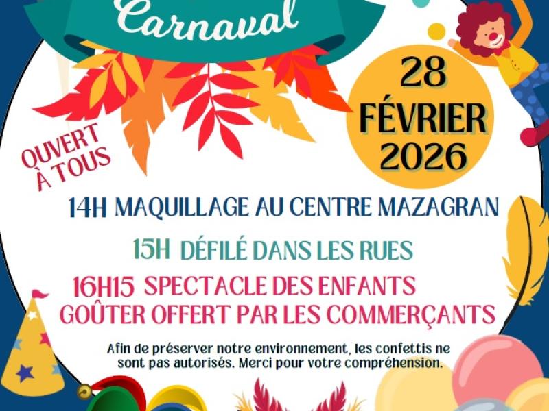 Le centre Mazagran de Bonnétable fait son carnaval le 28 février à partir de14h00