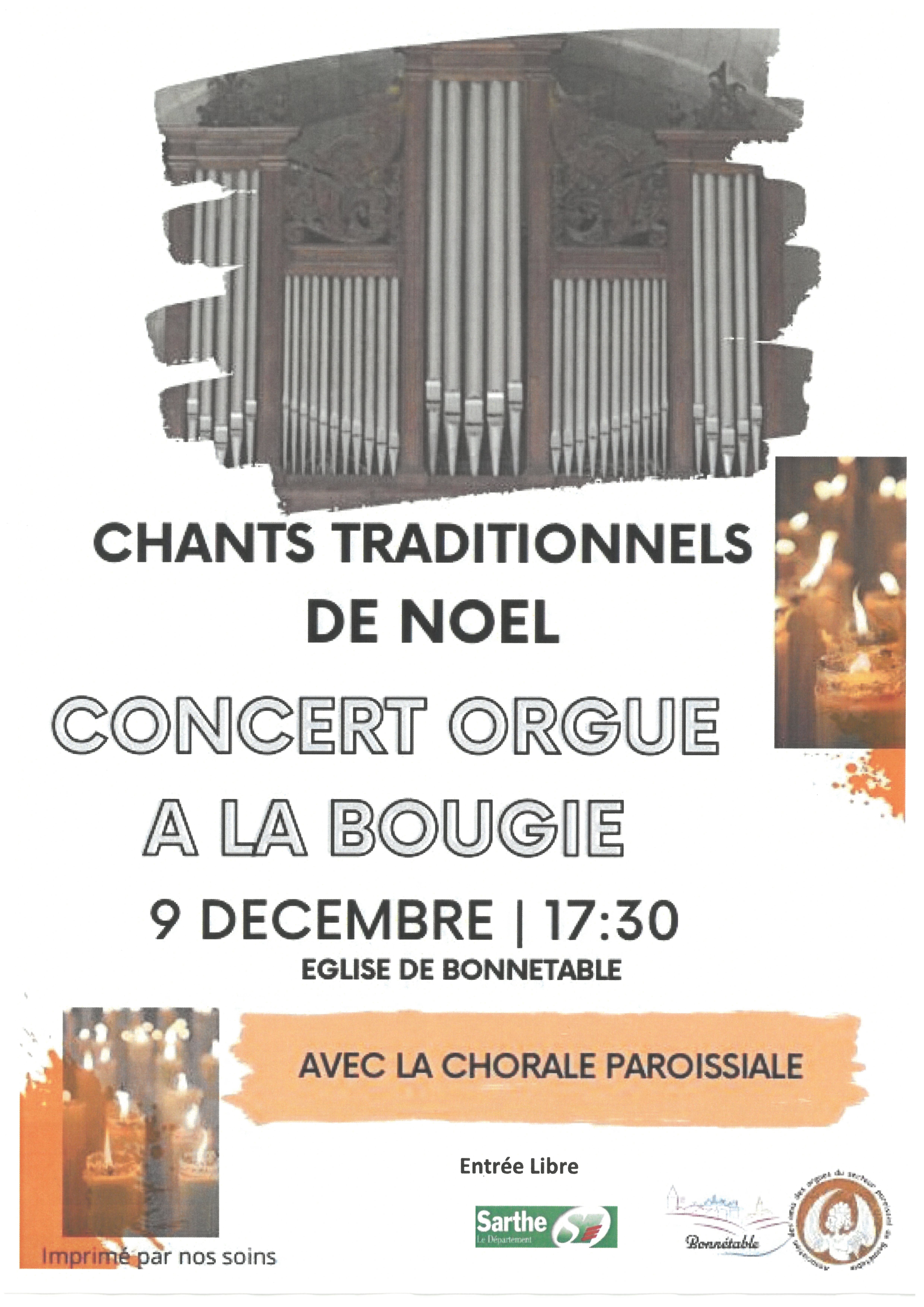Samedi 9 décembre, chants traditionnels de Noël dans l'église Saint-Sulpice de Bonnétable