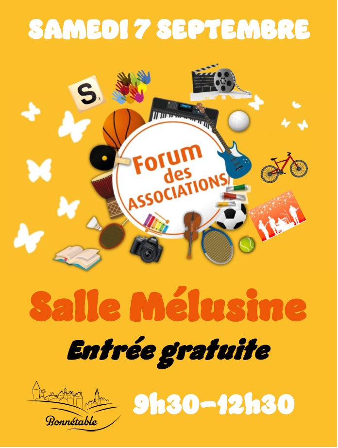 Forum annuel des associations à Mélusine, le samedi 7 septembre, de 9h30 à 12h30