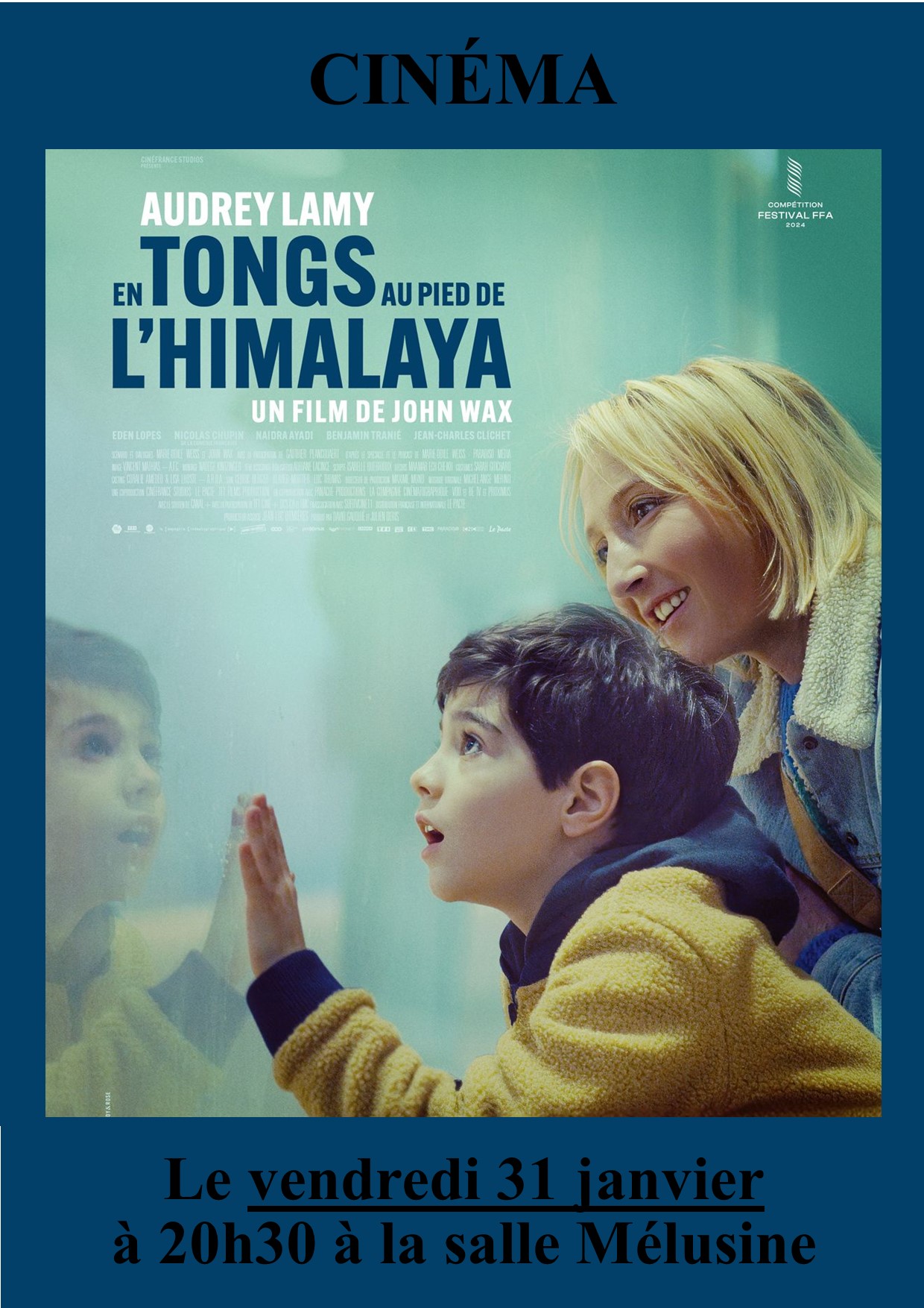 Cinéma : séance de fin de mois avec "En tongs au pied de l'Himalaya" le vendredi 31 janvier à 20h30, à Mélusine !