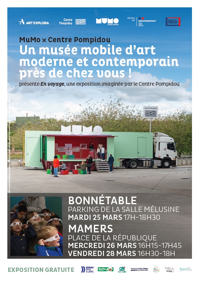 Le Musée du Centre Pompidou à Bonnétable, le 25 mars, pour une exposition exceptionnelle consacrée au voyage !