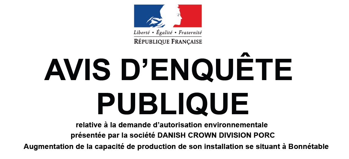 Ceci est un avis d'enquête publique porté à la connaissance des habitants de Bonnétable