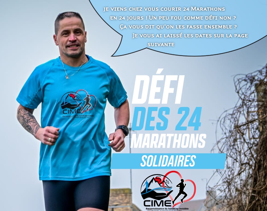 Christophe Chartier entame un pari fou de 24 marathons et passera à Bonnétable le 8 mai !
