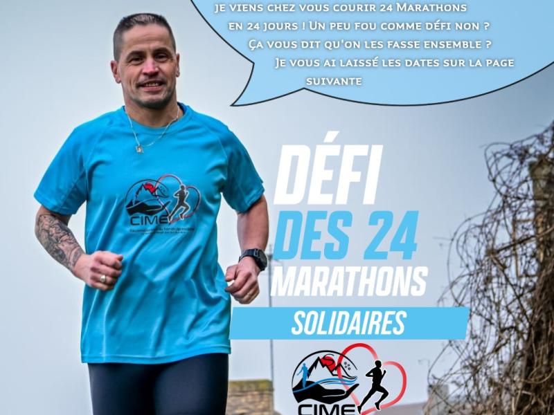Christophe Chartier entame un pari fou de 24 marathons et passera à Bonnétable le 8 mai !