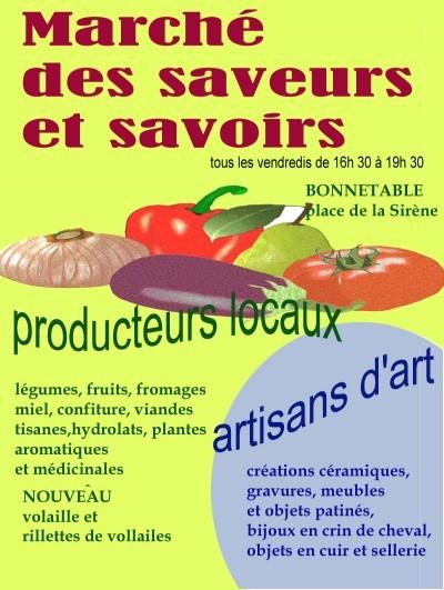 Affiche marché des saveurs