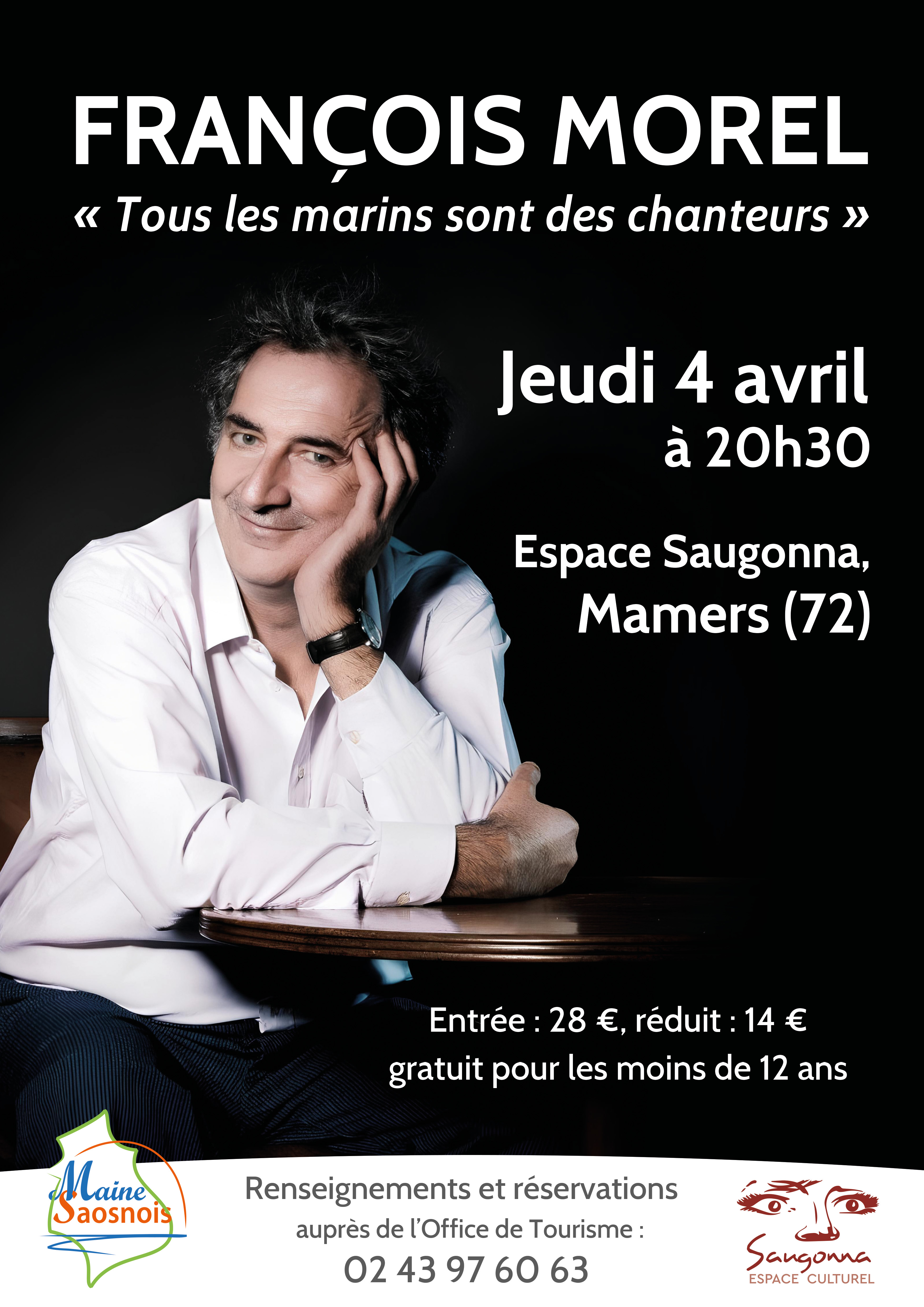 François Morel en représentation unique à Saugonna le jeudi 4 avril